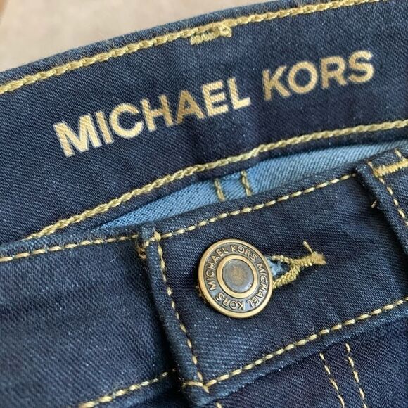 NEW Michael Kors Izzy Skinny Dark Rinse Jeans . - Picture 9 of 15
